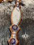 White Cowhide Silver Acid Wash with purple crystal conchos Breastcollar* White Cowhide Silver Acid Wash with purple crystal conchos Breastcollar*