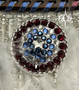 Rope Edge Patriotic STAR Crystal Concho 1.5" Rope Edge Patriotic STAR Crystal Concho 1.5"