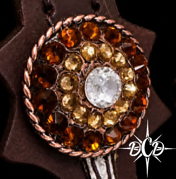 Copper Topaz Copper Topaz and Crystal Rope Edge concho 1.25