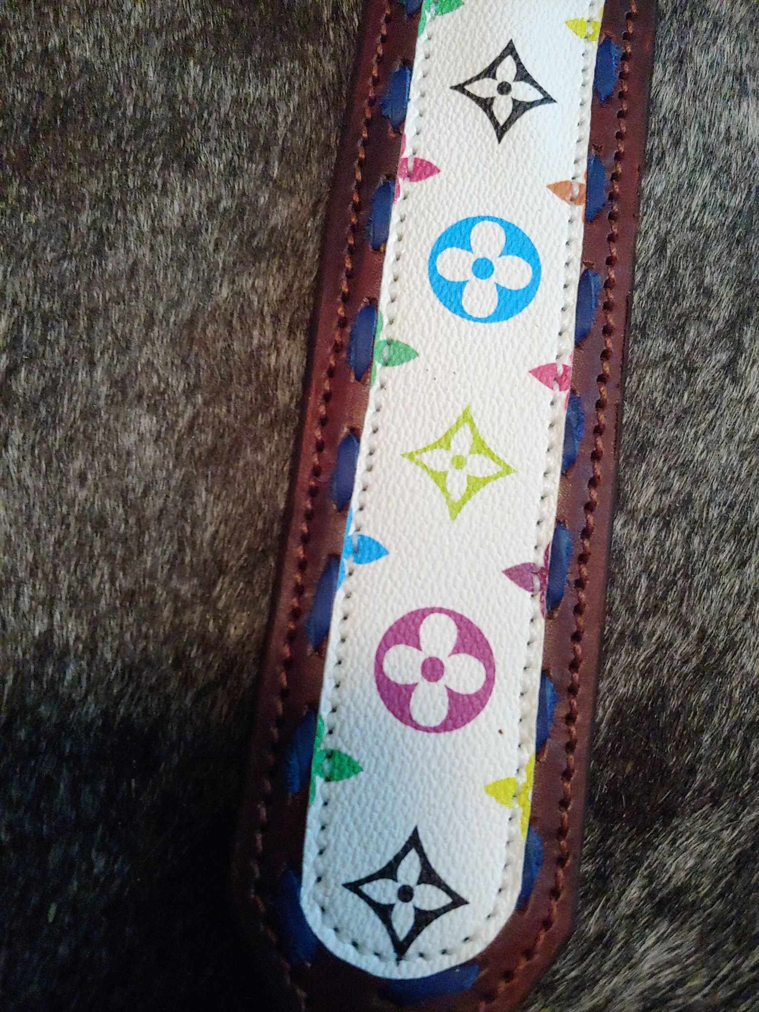 Louis Vuitton Apple Watch Band LV Multicolor Print Leather iWatch