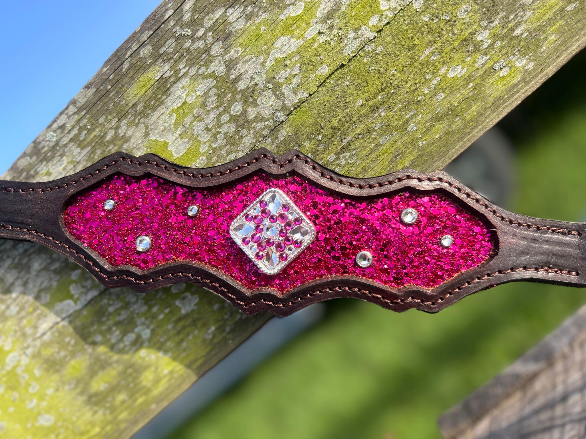 CSS Barcoo/ Stockmans Breastcollar- Teal Glitter Inlay