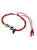 Red Elephant, Evil Eye & Jet Bead Bracelet