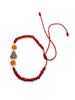 Buddha Knot Bracelet with Orange Bead