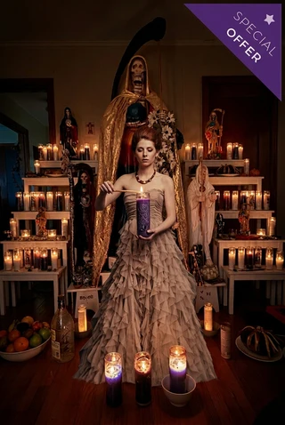 Botanica Caridad light a candle on our altar
