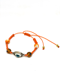 Pulcera Macrame Ojo (Orange)