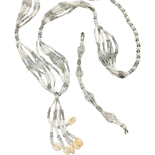 Obatala Bead Necklace and Wristlet Set