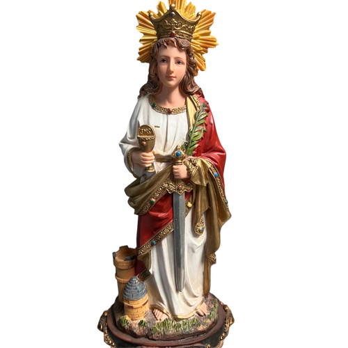 Santa Barbara Statue 12 Inches