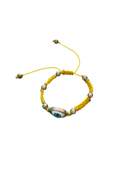 Pulcera Macrame Ojo ( Amarilla)