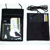 5" x 6"  Black Travel Pouch Zipper Necklace w/ Multi Compartments .95 ea