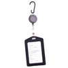  4" All Black  Clip On Retractable ID Holder  (vertical) .58 ea