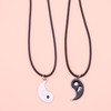 2 - Pack Black Cord Necklace w/ Ying Yang 12 Pks of 2
