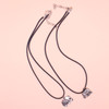 2 - Pack Black Cord Necklace w/ Elephant 12 Pks of 2
