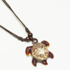 DBl Natural Colors Cord Necklace w/ 2" Acrylic Turtle Pendant .60 ea