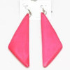 Obtuse Triangle Wood Earring Bright Colors  .58 Each Pair