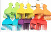 3.25" Comb Pick Wood Fashion Earrings Bright Colors .58 ea
