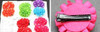 2 Pk Flowers w/ Stones on Gator Clip Bright Colors 2" 12-2 pks per bx