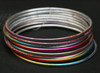 10 Pk Aluminum Rainbow Bangle Bracelets .60 per set