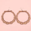 3" Wood Bamboo Look Fashion Earrings  3 colors .58 per pair 