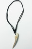 DBL Strand Carved Bone Leather Cord Necklace .83 ea