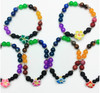 Chakra Bead Bracelet w/ Plumeria .60 Each