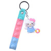 3 in 1 Fidget Popper Strap Key Chains w/ Charm Mixed Colors D  .62 each