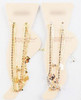 Gold & Silver Chain & Rhinestone Anklets w/ Butterflies  12 per pk .60 each