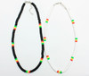 16"-18" Adjustable Disc Rasta Colors Mix Necklace .60 Each