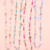 Sea Shell w/Beads Adjustable Cord Necklace Bright Colors .60 Each