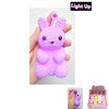 So Cute 4.5" Soft Squish Light Up Rabbits 12 per display bx Asst Colors .70 ea