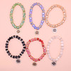 Crystal Beaded Bright Colors Bracelet w/ Designer Look Pendant  .60 Each