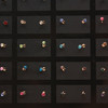 72 PC Display Multi Color Stone Nose Studs on Stand .10 ea