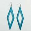 Diamond Cut Out Wood Fashion Earring Bright Colors .58 Each
