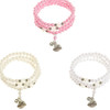 JUST for MOM 3 Strand Pearl Stretch Bracelets w/ MOM Heart Charm .60 ea