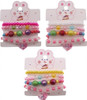 4 PK Beaded Bracelets w/ Heart Charm .60 Each Pk