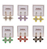 Stone Luxe Clover Bright Color Post Earring .60 Each