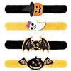 8"  Halloween Velveteen Slap Bracelets Mx Styles 12 per pk .62 each