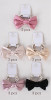 4" Hair Bow w/ Pearl Bead Tie .60 Each