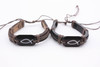 Teen Leather Bracelet Fish Symbol .58 Each