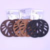 3" Sand Dollar Wood Earring Natural Colors .62 each pair