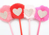 8.5" Pom Pom Pen w/ Shiny Heart .62 ea
