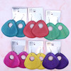 2.25" Triangular Shape Wood Earring Bright Colors .62 each pair