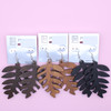 2.5" Leaf Cut-out Wood Earring Natural Colors .62 each pair