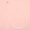 19" Smooth Clam Shell Necklace All White Color $2.25 Each
