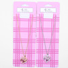 Gold & Silver Chain Necklace w/ Heart Crystal Stone MOM Pendant 12 per pk .70 ea