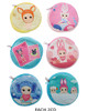 3.9" Plush Baby Girl Coin Purse with Strap .68 each