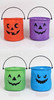 Halloween Assorted Color Pumpkin Face Basket .68 each