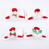 4.25" Festive Red Soft Velvet Christmas Hair Claw Clips .68 each