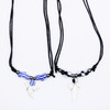 Blue Bead Shark Tooth Adjustable Necklace .81 each