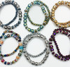 BEST BUY 2 Pc Set Metallic Crystal  & Frosted Bead Bracelet Set  .68 per set 