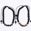Blue & Brown Tiger Eye Beaded Bracelets  .68 each 